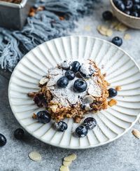 Blueberry Croissant Baked Protein Oats - Teri-Ann Carty