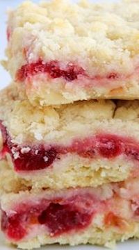 Cranberry Cream Cheese Streusel Bars