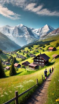 Explore the adventure hub of Grindelwald, a scenic village at the foot of the Eiger mountain. Perfect for hikers, skiers, and those looking to experience Switzerland's rugged beauty up close. #Grindelwald #SwissAdventures #TravelGoals