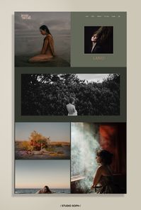 Luxury photography website design for a gallery portfolio page. With beautiful earthy tones and full bleed sections, this design is impactful and highlights the beauty in the photos. photography website design squarespace web design inspiration