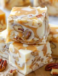 The Finest White Chocolate Caramel Pecan Fudge - Easy DIY Recipes