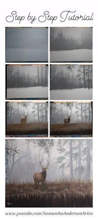 How to paint a Deer in the Woods | Step by Step Tutorial | #art #wallart #paintings #wall #decor #homedecor #interiordesign #painting #design #artwork #home #nature #paint #interior #architecture