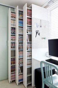 Great book shelf idea