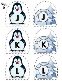 Match Uppercase Letters | Penguins & Igloos