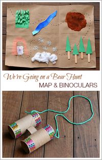 We're Going on a Bear Hunt Map & Binocular Craft.  A great addition to the book.