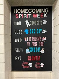 High School bulletin board for school spirit days #highschool #art #board #crafts #cricket #school #decor