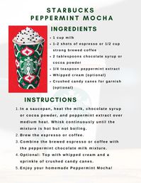 Starbucks Drinks Peppermint Mocha