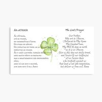 Irish & English Lords Prayer Canvas Print  #quotes #wordart