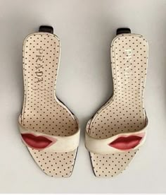 sororitevintage on insta Funky Heels Unique, Funky Heels Aesthetic, Fashionable Walking Shoes, Vintage Prada, Glass Slipper, Walking Shoes