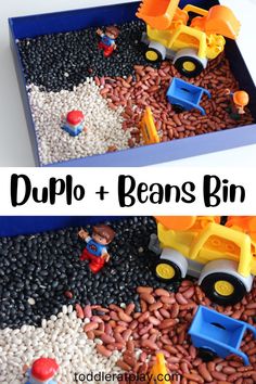 this is an easy and fun activity for toddlers to play with their own toys