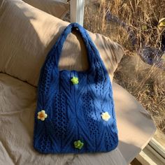 Daiiibabyyy Hand Woven Girl Cute Flower Hollowed Out Shoulder Bag Large Capacity Knit Beach Crochet Shopping Tote Bag Leisure Beach Bag Beach Crochet, Crochet Shop, Cute Flower, Shopping Tote Bag, Shopping Tote, Blue Bags, Pink Bag, Large Bags, Beach Bag