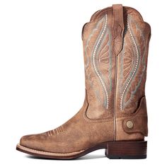 Women's Primetime EZ Zip Western Boots in Tack Room Brown, size 7 by Ariat Professional Bull Riders, Room Brown, Team Roping, Cheap Boots, Ariat Boots, Brown Fits, Tack Room, Western Boots Women, Leather Cowboy Boots