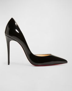 Christian Louboutin Iriza Patent Open-Side Red Sole Pump | Neiman Marcus Christian Louboutin Iriza, Feminine Shoes, Red Louboutin, Red Pumps, Red Sole, Patent Leather Pumps, Louboutin Shoes, Christian Louboutin Shoes, Top Designers