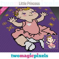 Little Princess C2C Crochet Graph Baby Garments, Running Stitch