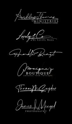 the signatures of some famous people