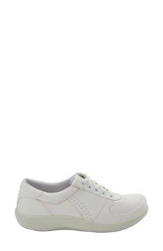 A lightweight, sporty sole perfects the all-day ease of a casual-chic sneaker with a signature arch-supporting and cushioned footbed. Lace-up style Removable, cushioned insole with arch support Synthetic upper, lining and sole Imported Women's Shoes Perforated Round Toe Sneakers For Sports, White Slip-resistant Synthetic Sneakers, White Leather Slip-on Sneakers For Sports, Lace-up Sneakers With Ortholite Insole And White Sole, Sporty White Lace-up Shoes With Textured Sole, Comfortable Walking Shoes With Rubber Sole For Light Sports, Casual Leather Slip-on Sneakers For Walking, Slip-resistant Low-top Synthetic Sneakers, Comfortable White Walking Shoes With Textured Sole