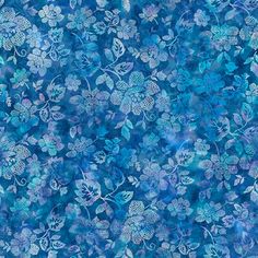 Hoffman Fabrics A Midsummer Night's Dream Denim Digital Print Fabric Midnight Summer Dream, Midnight Summer, Midsummer Night's Dream, Hoffman Fabrics, Quilt Material, Midsummer Nights Dream, Digital Print Fabric, Soft Floral, Floral Color