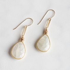 Ellen Hays Moonstone Drop E2368g Earrings – Bella Vita Gifts & Interiors Spring Pearl Drop Gold Jewelry, Spring Gold Jewelry With Pearl Drop, Modern Everyday Jewelry For Spring, Everyday Elegance Teardrop Jewelry With Matching Earrings, Elegant Teardrop Earrings For Spring, Trendy Long Drop Jewelry For Gift, Everyday Nickel Free Drop Jewelry, Everyday Nickel-free Drop Jewelry, Chic Handmade Earrings For Spring