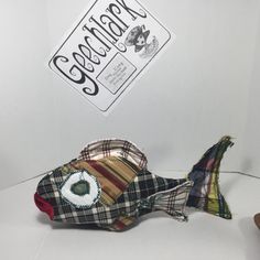 there is a fish made out of fabric