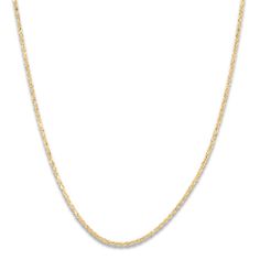 Simply designed for maximum style, this versatile 1.6mm women's solid glitter rope necklace features shimmering gold links, specially crafted for additional shine. Fashioned in 14K yellow gold, the 16-inch rope chain secures in place with a lobster clasp. Elegant Gold Diamond-cut Rope Chain Necklace, Elegant Gold Diamond Cut Rope Chain Necklace, Gold Classic Figaro Rope Chain Necklace, Classic Gold Rope Chain Necklace With Figaro Detail, Gold Figaro Rope Chain Necklace, Jared The Galleria Of Jewelry, Rope Necklace, Rope Chain, Chains Necklace