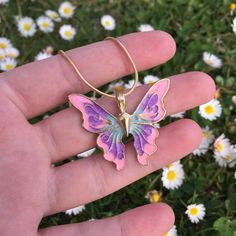 5 business days order processing time. 43cm+7cm adjustable chain. Magical Item, Barbie Fairytopia, Big Butterfly, Versatile Jewelry, Metallic Prints, Fairy Wings, Jewelry Outfit, Butterfly Necklace, Butterfly Pendant