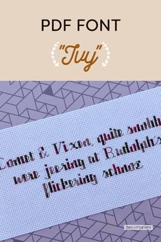 a cross stitch bookmark with the words,'i love you and other things that are