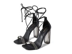 ALDO Onardonia - Women's Shoes : Other Black : Treat your feet with the gorgeous ALDO Onardonia sandals and get a stunning look on your upcoming event. Synthetic upper with sparkly embellishments. Durable synthetic lining. Open square toe silhouette. Sky-high heels. Strappy lace closure on the ankle. Flexible rubber outsole. Imported. Measurements: Heel Height: 4 in Weight: 10 oz Product measurements were taken using size EU 40 (US Women's 9), width B - Medium. Please note that measurements may Heels Strappy, Sky High, Upcoming Events, Look On, Lace Closure, Product Reviews, Women's Shoes, Embellishments, Heel Height