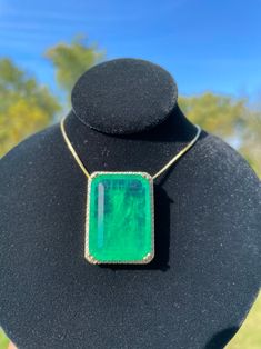 EMERALD Luxury Vibrant Green Emerald Rectangle Pendant Elegant | Etsy Rectangular Diamond Gemstone Necklace, Rectangular Gemstone Necklace For Formal Occasions, Formal Rectangular Gemstone Necklace, Formal Emerald Necklace With Rectangular Pendant, Luxury Green Rectangular Stone Jewelry, Gold Emerald Rectangular Necklace For Formal Occasions, Gold Rectangular Emerald Necklace For Formal Occasions, Formal Green Necklace With Rectangular Pendant, Green Rectangular Pendant Necklace For Formal Occasions