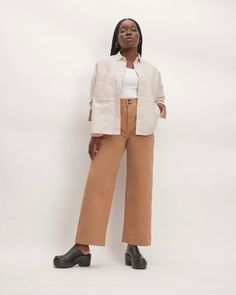 The Boxy Oxford Whisper Pink – Everlane Cut And Style, Drop Shoulder, Patch Pocket, Work Outfit, Like You, Oxford, Button Up, Organic Cotton, Trousers