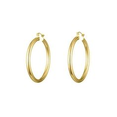 the large hoop earrings are gold plated, and have small round posts on each side