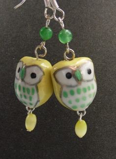 Simple and fun! Ceramic Owl, Etsy Earrings Dangle, Jewelry Earrings Dangle, Dangle Drop Earrings, Dangle Earrings, Jewelry Earrings, Accessory Gift, United States, Electronic Accessories