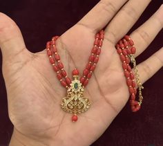 Pagadala Necklace Gold, Pagadalu Chains, Pagadala Haram Designs, Pagadala Chains, Pagadam Jewellery, Coral Jewelry Indian Gold, Coral Beads Jewellery, Beaded Wedding Jewelry, Fashion Jewelry Necklaces Gold