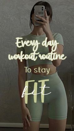 Daily Workout Routine For Beginners, Exercise Routine Aesthetic, Full Body Workout Aesthetic, Workout For Everyday, How To Get Slim In A Month, That Girl Exercise, Every Day Workout At Home, Exercise Routines For Teens, Workout To Get Taller