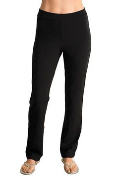 Great new pants made of Tencel Ponte fabric. The fabric is smooth and comfortable with a bit of stretch for comfort and shape retention. It looks very good - a perfect every day, everywhere pant. The wide waist of the same fabric doubled, no pinching, no discomfort. Pants have a high waist with an inside latex elastic and a straight leg line. Great for yoga but the fabric is thick enough for any occasion. 31" inseam. Fabric: a double knit of 83% Micro Tencel (wood pulp), 7% spandex. Made in U.S. Natural Clothing, Straight Leg Pant, Bamboo Clothing, Ponte Pants, Wide Waist, New Pant, Ethical Clothing, Stay In Shape, Double Knit