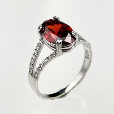 Add a touch of elegance and sophistication to your jewelry collection with this stunning sterling silver ruby women's ring. The vibrant red ruby gemstone is beautifully set in the sterling silver band, creating a timeless and eye-catching piece that is perfect for everyday wear or special occasions. This ring is the perfect gift for any woman who loves classic and elegant jewelry. Upgrade your style with this gorgeous sterling silver ruby women's ring today! Material : 925 Sterling Silver Gemsto Womens Ring, Ruby Stone, Ruby Gemstone, Sterling Silver Bands, Elegant Jewelry, Gemstone Ring, Rings Statement, Sterling Silber, 925 Sterling Silver Ring