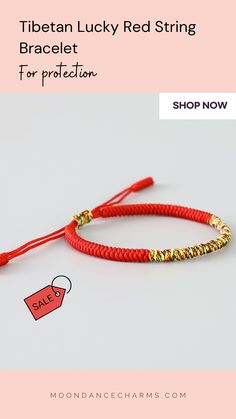 Tibetan Lucky Red String Bracelet. Bring Protection and Good Luck upon you with this Blessed Tibetan Lucky Rope Bracelet. Tibetan Knot Bracelet For Good Luck! Our Red Bracelets are hand-knotted by Tibetan Monks, but more special is the blessings received while being knotted. Invites Good Luck, brings abundance. We offer unique inspirational Red bracelets for protection. Visit our webshop for more >> Red Spiritual Bracelets With 108 Beads, Red Spiritual Bracelet With 108 Beads, Red Spiritual Bracelets For Friendship, Red Spiritual Friendship Bracelets For Good Luck, Handmade Red Casual Friendship Bracelets, Casual Red Handmade Friendship Bracelets, Bohemian Red Hand-strung Braided Bracelets, Red Hand Wrapped Beaded Bracelets For Beach, Red Hand-wrapped Beaded Bracelet For The Beach