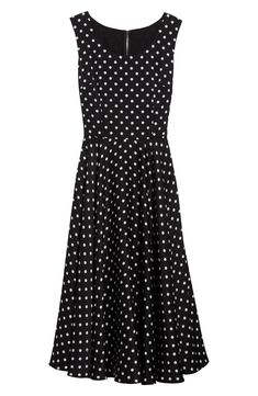 This polka-dot stretch-silk dress is part of D&G's Mambo collection inspired by styles of the '40s and '50s combined with the iconography of American pin-ups. Hidden back-zip closure Jewel neck Sleeveless Stretch-silk lining 91% silk, 9% spandex Dry clean Made in Italy Designer Clothing Sleeveless Polka Dot Midi Dress For Evening, Polka Dot Sleeveless Evening Dress, Polka Dot Sleeveless Daywear Dress, Classic Polka Dot Dress For Spring, Summer Polka Dot Dresses With Fitted Bodice, Fitted Polka Dot Midi Dress, Fitted Polka Dot Sleeveless Dress For Spring, Fitted Sleeveless Polka Dot Midi Dress, Polka Dot Sleeveless A-line Dress