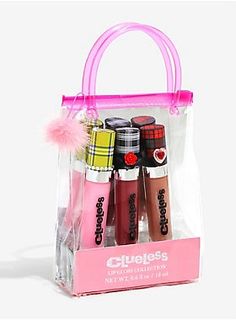 Clueless Totally Buggin' Lip Gloss Set Alat Makeup, Nude Lip Gloss, Diy Lip Gloss, Glitter Lip Gloss, Lip Gloss Collection, Lip Cosmetics, Diy Lips, Lip Gloss Set, Nude Lip