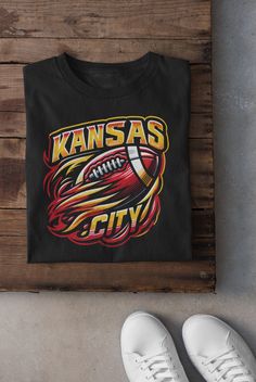 👕 T-SHIRT INFORMATION  Next Level 100% combed ring-spun premium cotton Fabric laundered Set-in 1x1 baby rib collar Hemmed sleeves Side seams Tear away label 🔴Discover the Eclectic Kansas City Collection!🟡 Step into a world of creativity with our Kansas City Collection T-Shirts! This one-of-a-kind collection is a tribute to the diverse art and culture of Kansas City, featuring unique designs that cater to all tastes. Whether you're a local or a lover of this vibrant city, our collection is sure to bring joy with its distinctive style and flair. 🎨 Diverse Artistic Styles Our Kansas City Collection is a celebration of various artistic expressions. From the bold and edgy look of graffiti art to the classic appeal of vintage designs, each T-shirt showcases a different facet of Kansas City's City Graffiti, Chiefs Shirt, Canvas Display, Nfl Vintage, Chiefs Shirts, Chiefs Football, Nfl Shirts, Art And Culture, Edgy Look