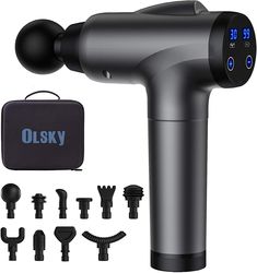 Relax, unwind & recover: Whether you are a cardio junkie, strength training aficionado or a 9-5 executive who can’t help but sit perched on the office chair, Olsky deep tissue massage gun is exactly what you need to iron out knots at the end of the day. 10 Massage heads & 30-speed levels: Our muscle massager gun boasts 10 massage heads and 30-speed levels to target various massage groups, including options for deep tissue. Ideal for use in your legs, arms, back, torso and neck. paid ad Percussion Massager, Massage Equipment, Muscle Relief, Lower Back Pain Relief, The Kinks, Back Massager, Post Workout Recovery, Neck And Back Pain, Recovery Workout