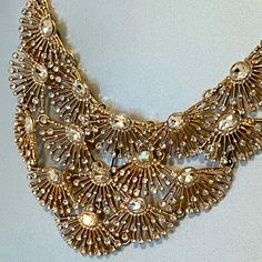 Beautiful Inc Embellished Necklace. Brand New,Gorgeous For The Holidays And To Dress Up Any Plain Dress Or Shirt, Absolutely Glamorous! Retail Price $$69.50 Gold Embellished Evening Necklaces, Gold Embellished Evening Necklace, Gold Sparkling Necklaces For Parties, Gold Jeweled Bib Necklace For Party, Gold Bib Necklace With Jewels For Party, Gold Crystal Bib Necklaces For Party, Gold Crystal Bib Necklace For Party, Elegant Jeweled Crystal Bib Necklace, Elegant Gold Bib Necklace With Rhinestones