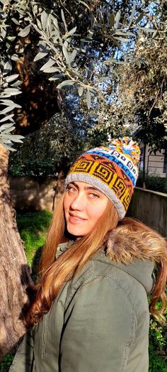 Check out this item in my Etsy shop https://www.etsy.com/listing/1168075401/aztec-bobble-beanie-handmade-snow-hat Hand-knitted Multicolor Hats For Cold Weather, One Size Hand Knitted Hat For Winter, Multicolor Hand Knitted Hats For Cold Weather, Multicolor One Size Winter Hats, Multicolor Knitted Hats For Cold Weather, Handmade Winter Hats One Size, Winter Knitted Hats One Size, Multicolor Warm Beanie Bonnet, Winter Multicolor Knitted Hats