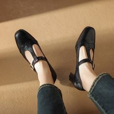 Classic Romantic Styles for Spring, Summer and Antumn. Perfect Match With All Kinds of Clothes. Details Determine Success Or Failure. Color: Black/BrownMaterial: SheepskinLining: Genuine LeatherInsole: Cow Leather (Unmovable）Sole: RubberHeels: 6 cm/2.36"Weight: 0.26 kg Each Shoes (measured size 8)Fit: Medium to Wide, Runs Normal.Origin: Made in China Production Time: About 5-7 days (Any exceptional case will email you, Please pay attention to your email left) Shipping Time: Free Shipping To most Classic Romantic Style, Clothes Details, T Strap Shoes, Heel Caps, Kinds Of Clothes, Leather Mary Janes, Romantic Style, T Strap, Cow Leather