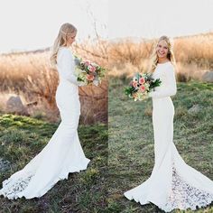 a woman in a white wedding dress is posing for the camera and holding her bouquet