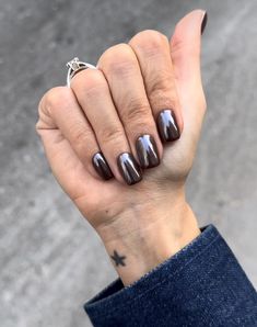 Best Nail Trends, Brown Chrome, Gel Nails French, Nyc Nails, Chrome Nails Designs, Nail Jewels, Nails Manicure