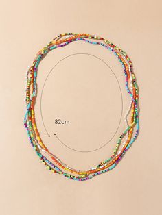 Color: Multicolor Gender: Women Material: Polyresin Quantity: 4 pcs IN Length 32.3 This data was obtained from manually measuring the product, it may be off by 1-2 CM. Casual Adjustable Rainbow Beaded Necklace, Casual Rainbow Beaded Necklace, Vibrant Beaded Beach Necklace, Simple Beaded Necklace, Vibrant Rainbow Beaded Necklaces, Rainbow Multi-strand Beaded Necklaces, Guess Bags Black, Simple Beaded Bracelets, Simple Beaded Necklaces