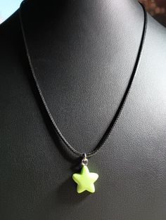 Green matte star pendant with adjustable rope necklace. Spiral Star, Necklace Green, Tucson Az, Rope Necklace, Star Pendant, Star Necklace, Tucson, Pendant Necklaces, Necklace Etsy