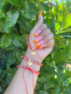 Orange Friendship Bracelets As Gift, Trendy Evil Eye Friendship Bracelets For Gifts, Trendy Evil Eye Friendship Bracelets As Gift, Beaded Evil Eye Bracelet Gift, Handmade Good Luck Bracelets, Handmade Red Evil Eye Bracelet For Festival, Red Bohemian Evil Eye Bracelet As A Gift, Mexican Bracelets Evil Eye Red, Evil Eye Bracelet Red