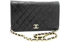 Nous parlons français - hablamos español. Brand: Chanel Model: Full Flap Color: Black Material: Leather Dimensions: W 23.5 H 14 D 5.5 cm Serial number: 5880872 Inclusions: ity card, Dust bag, Box, Care booklet Country of origin: France Condition: New Introducing an Chanel Full Flap Chain Shoulder Bag in sophisticated black quilted lambskin leather. This vintage classic, likely crafted between 1997 and 1999, features a solid pattern and is adorned with gold-tone hardware and chain accents. TBC re Designer Compact Bag For Formal Occasions, Elegant Compact Wallet For Formal Occasions, Elegant Compact Wallets For Formal Occasions, Designer Rectangular Wallet On Chain For Business, Compact Leather Bags For Formal Occasions, Designer Business Wallet On Chain, Designer Leather Wallet On Chain For Formal Occasions, Formal Rectangular Wallet On Chain, Designer Formal Rectangular Wallets