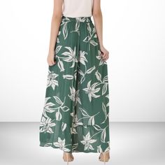 Pack these lightweight pants for your next tropical vacay! Vacation Floral Print Wide Leg Pants, Casual Tropical Print Pants For Beach Season, Summer Straight Rayon Pants, Summer Floral Print Wide Leg Pants, Spring Tropical Pants With Elastic Waistband, Floral Print Summer Pants, Tropical Long Pants For Spring, Summer Wide Leg Floral Print Pants, Wide Leg Tropical Print Bottoms For The Beach